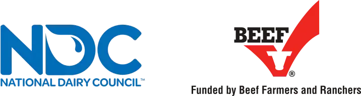 Partner logos: National Dairy Council and Beef Checkoff